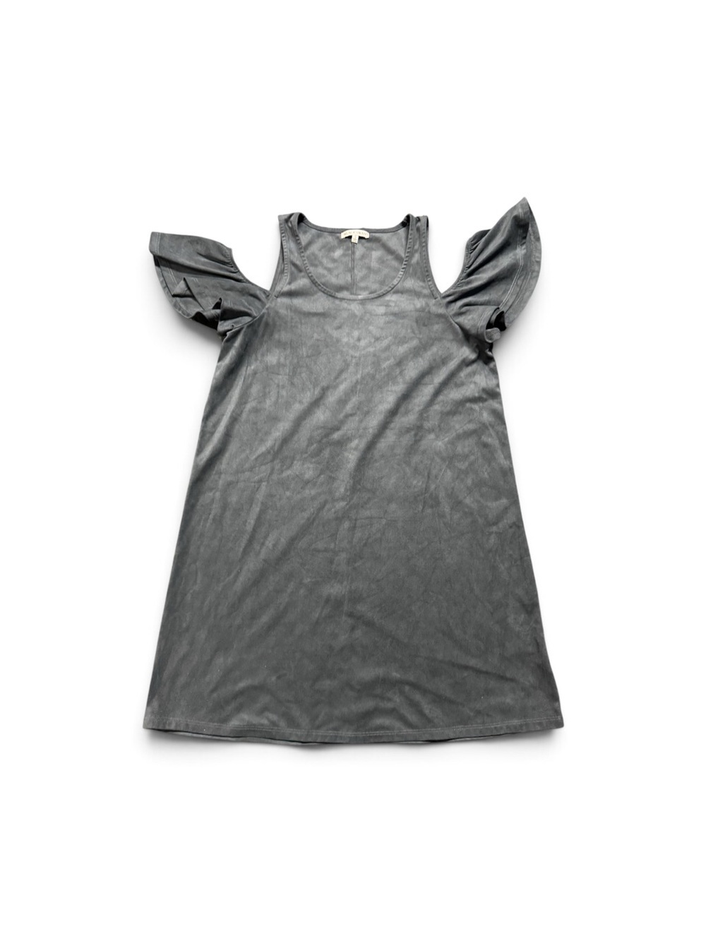 Black Swan Women’s Small Gray Cold Shoulder T-Shirt Dress Washed Casual